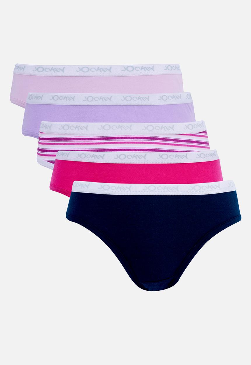 Jockey - 5 Pack Girls Print French Cut - Multi