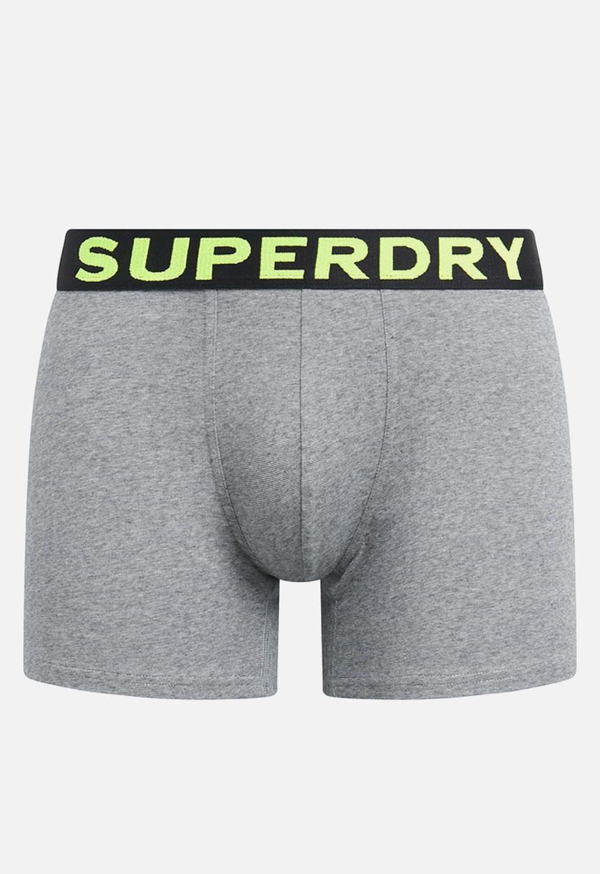 Superdry. - Boxer Triple Pack - Ath Grey Feeder/Black Stripe/Black