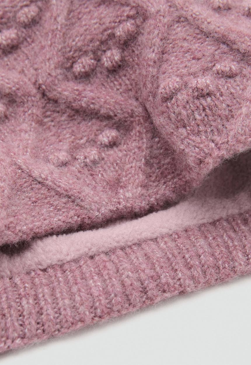 MANGO - Textured scarf - Dark Red