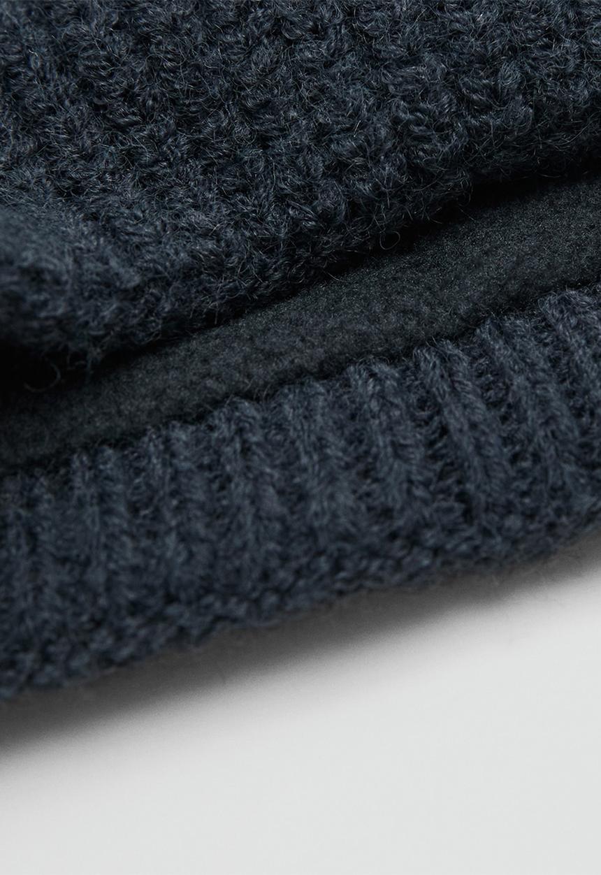 MANGO - Knit scarf - Navy