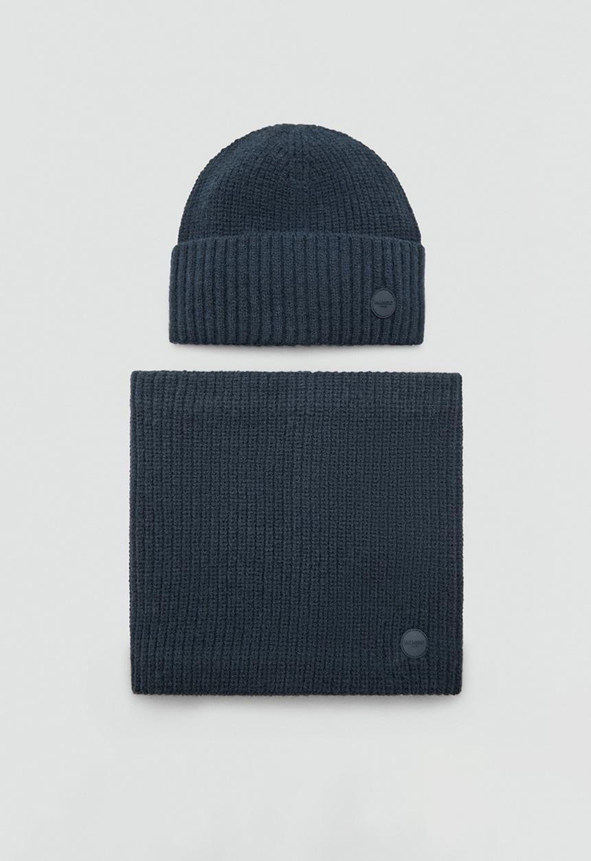 MANGO - Knit scarf - Navy