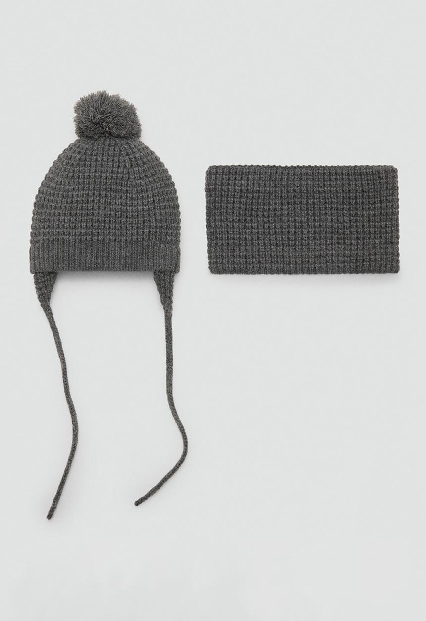 MANGO - Beanie IRON - Charcoal