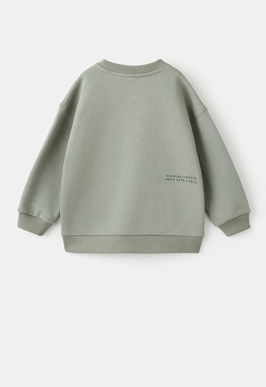 MANGO - Sweatshirt SNOWCAR - Medium Green