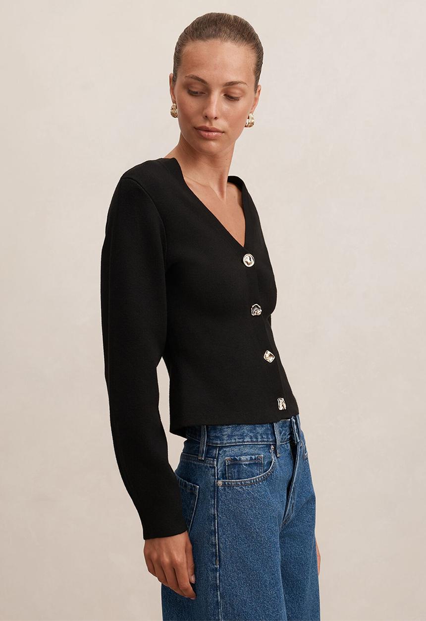 Forever New - Arianna sculpted cardigan in black