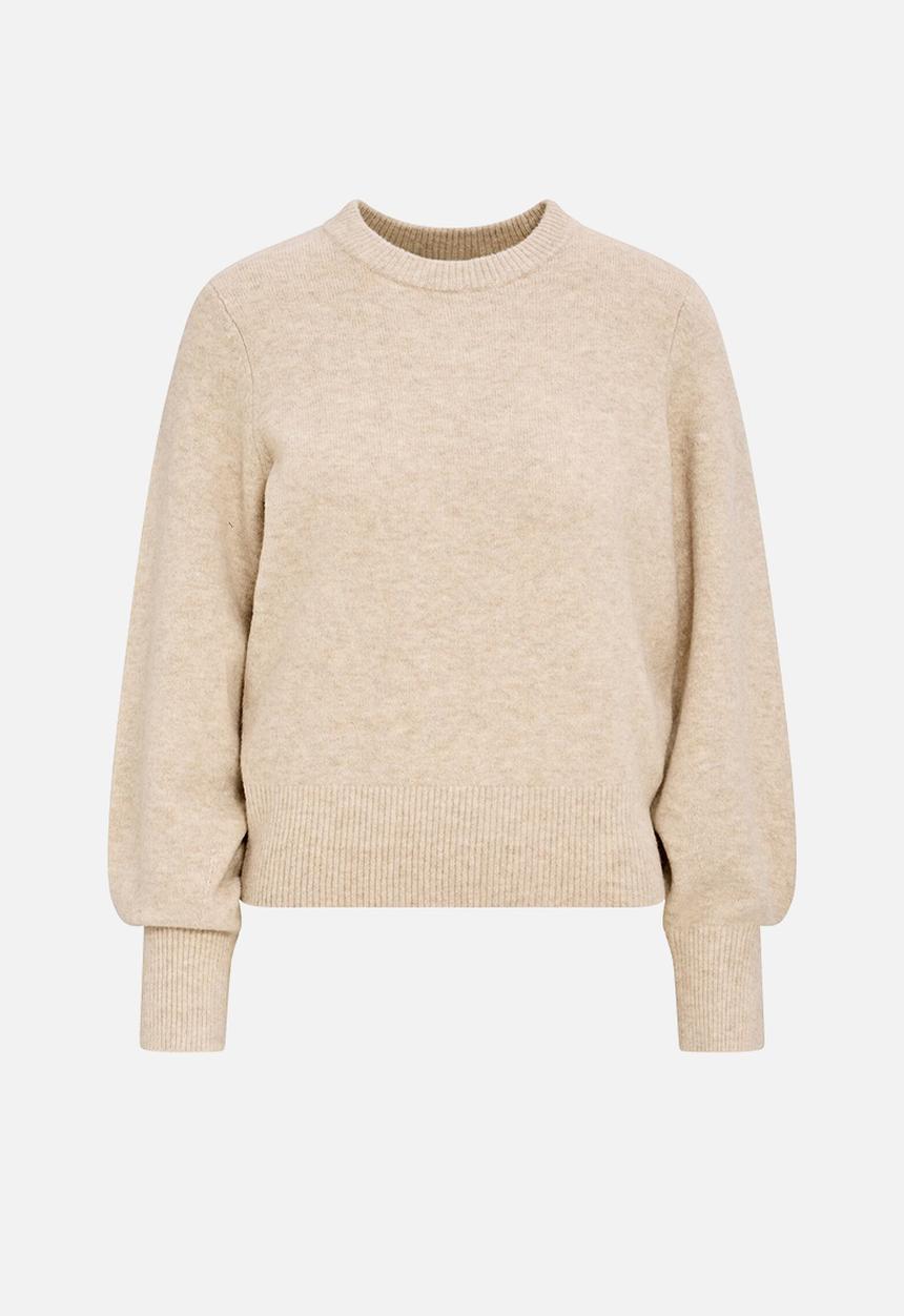 Forever New - Ellie cuff detail sweater in soft oatmeal