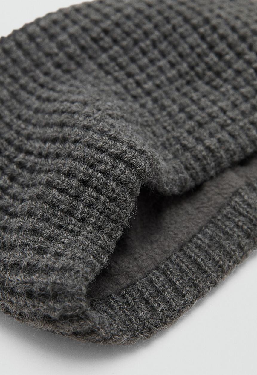MANGO - Knit scarf - Charcoal
