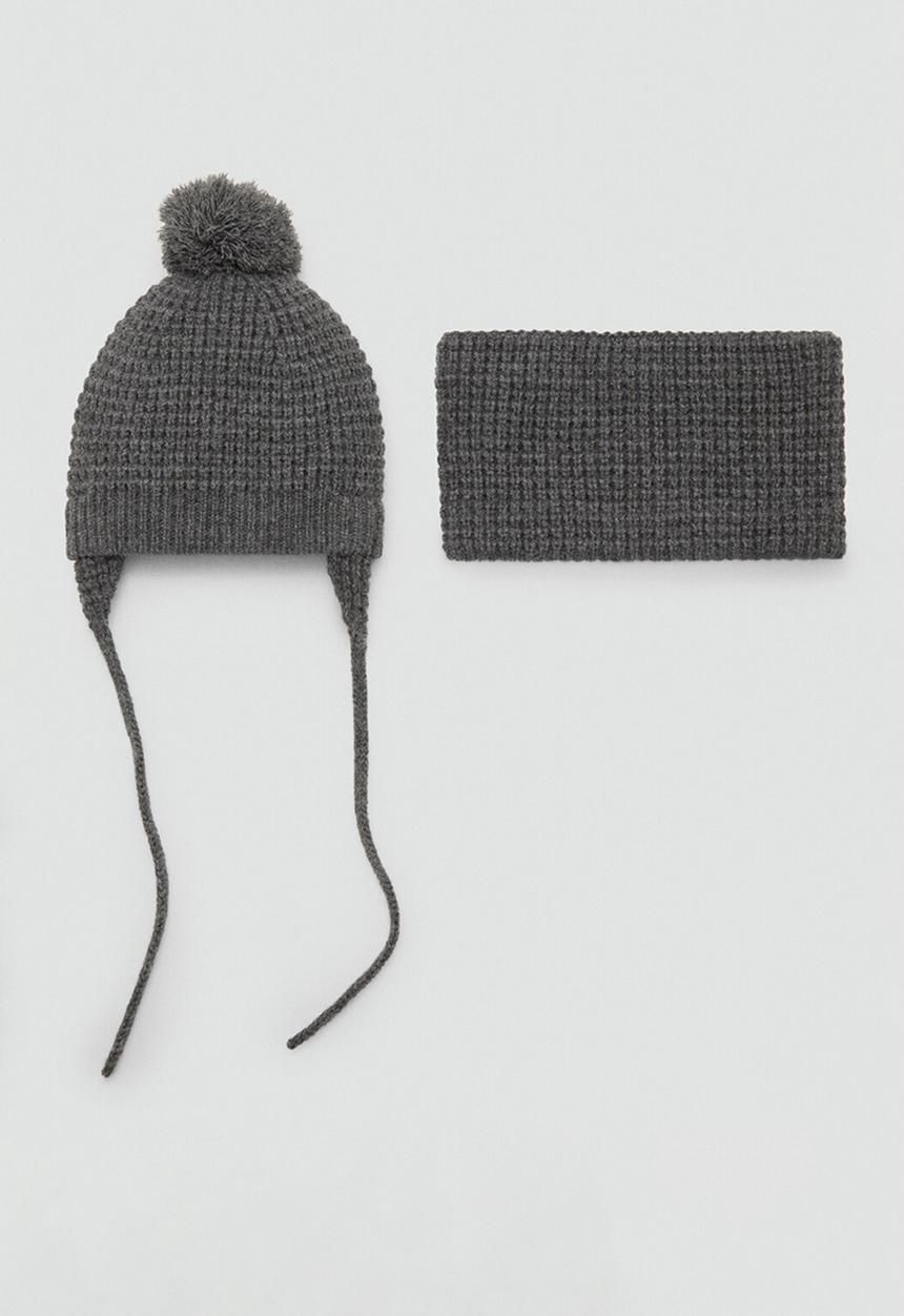 MANGO - Knit scarf - Charcoal