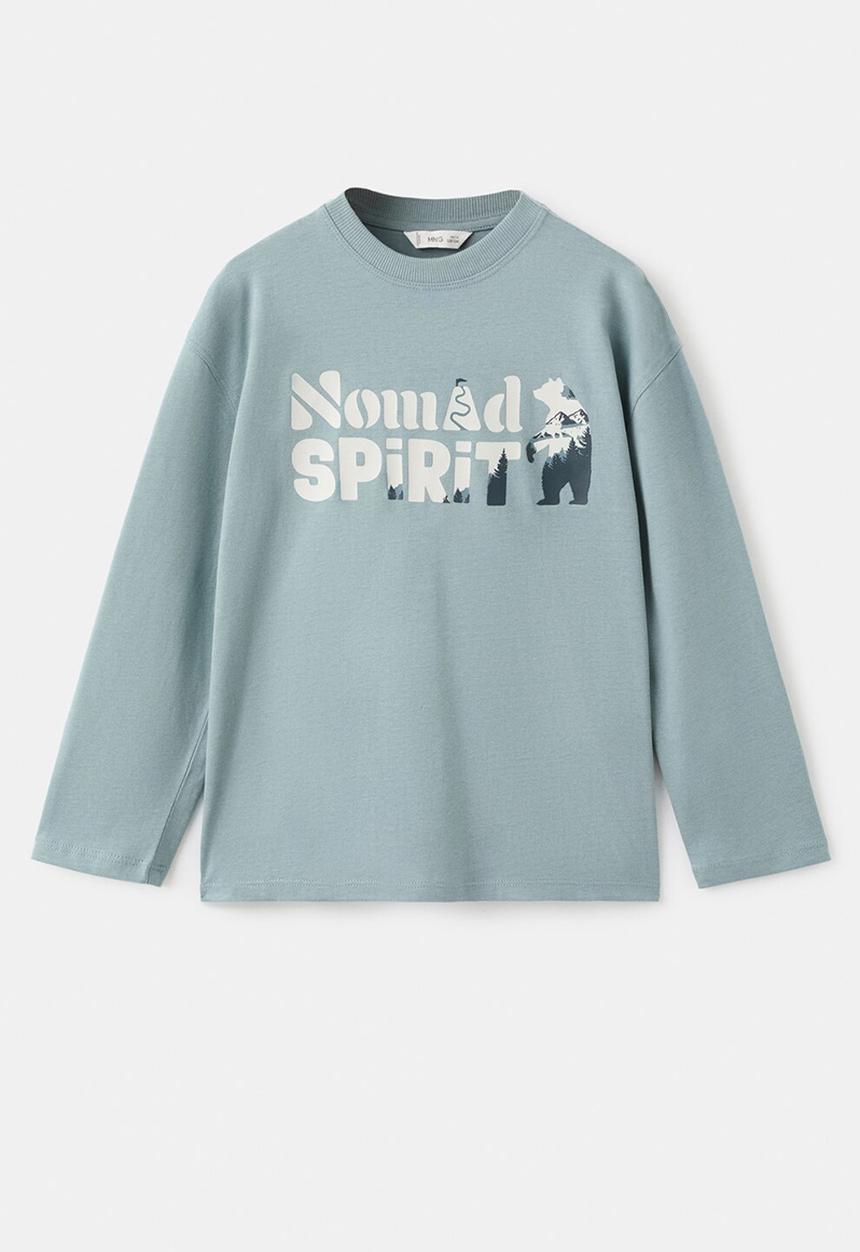MANGO - T-Shirt SPIRIT - Turquoise / Aqua