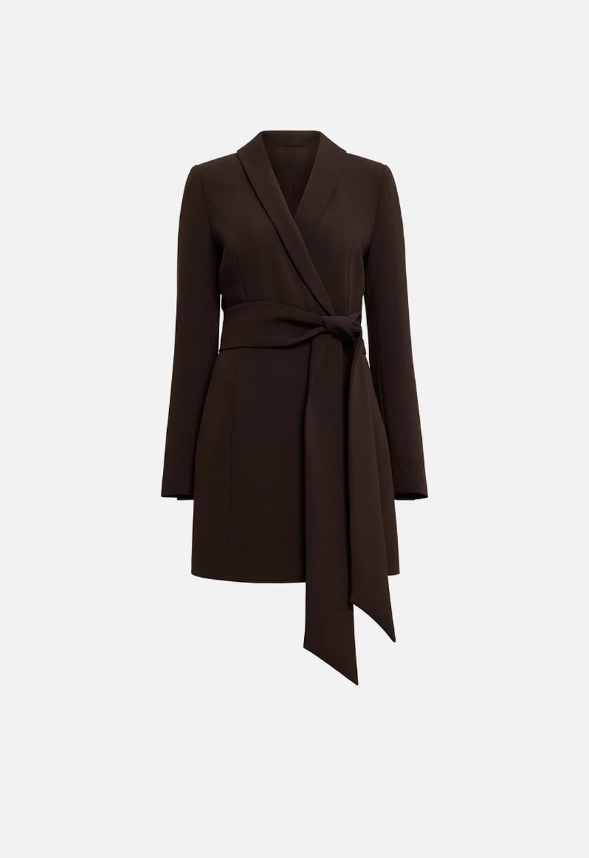 Forever New - Izzy belted blazer mini dress in dark chocolate