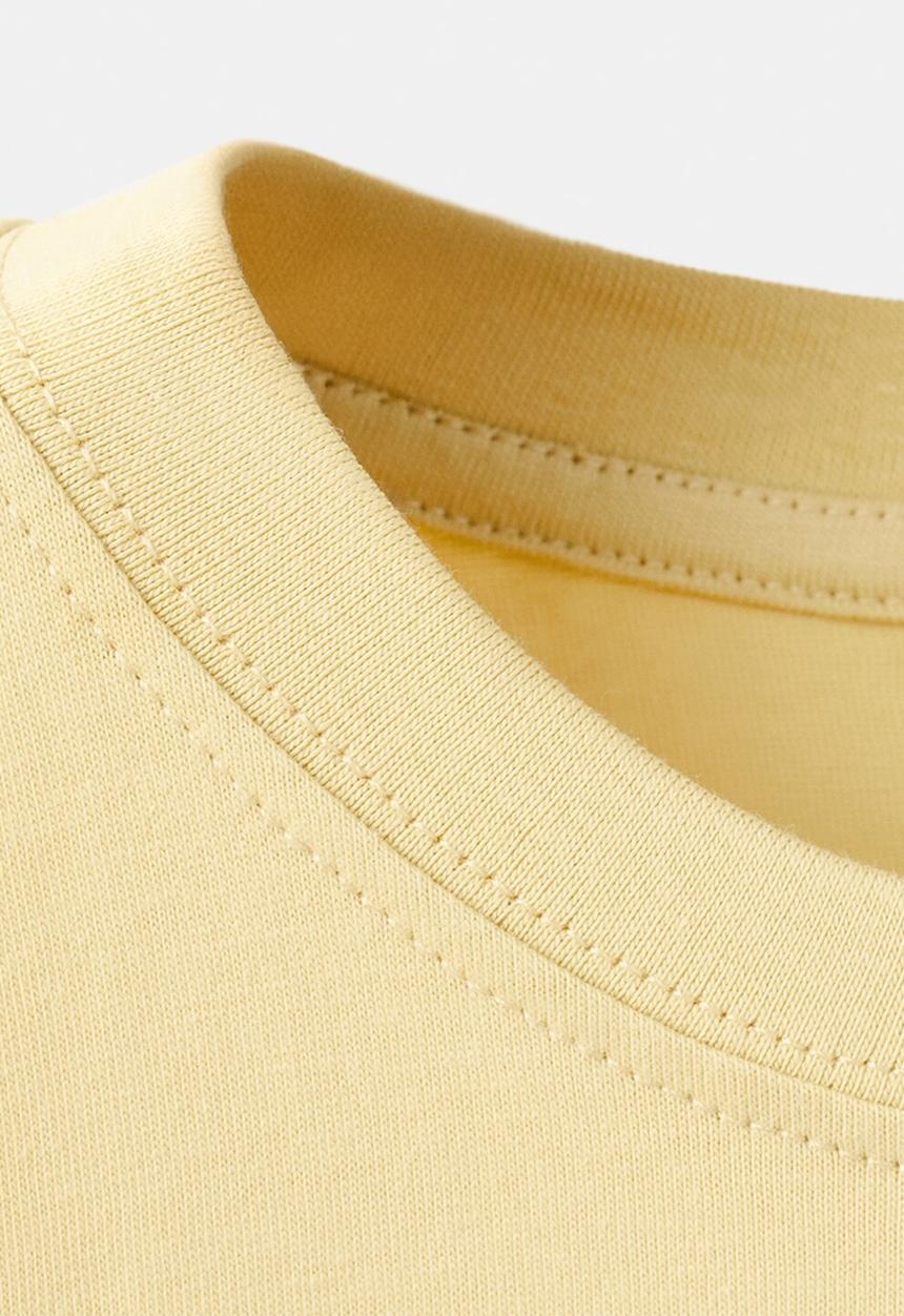 MANGO - T-Shirt REACH - Light/Pastel Yellow