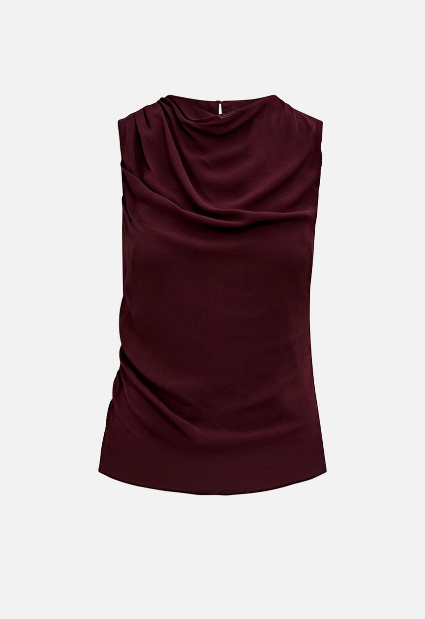 Forever New - Tiffany draped sleeveless top in aubergine