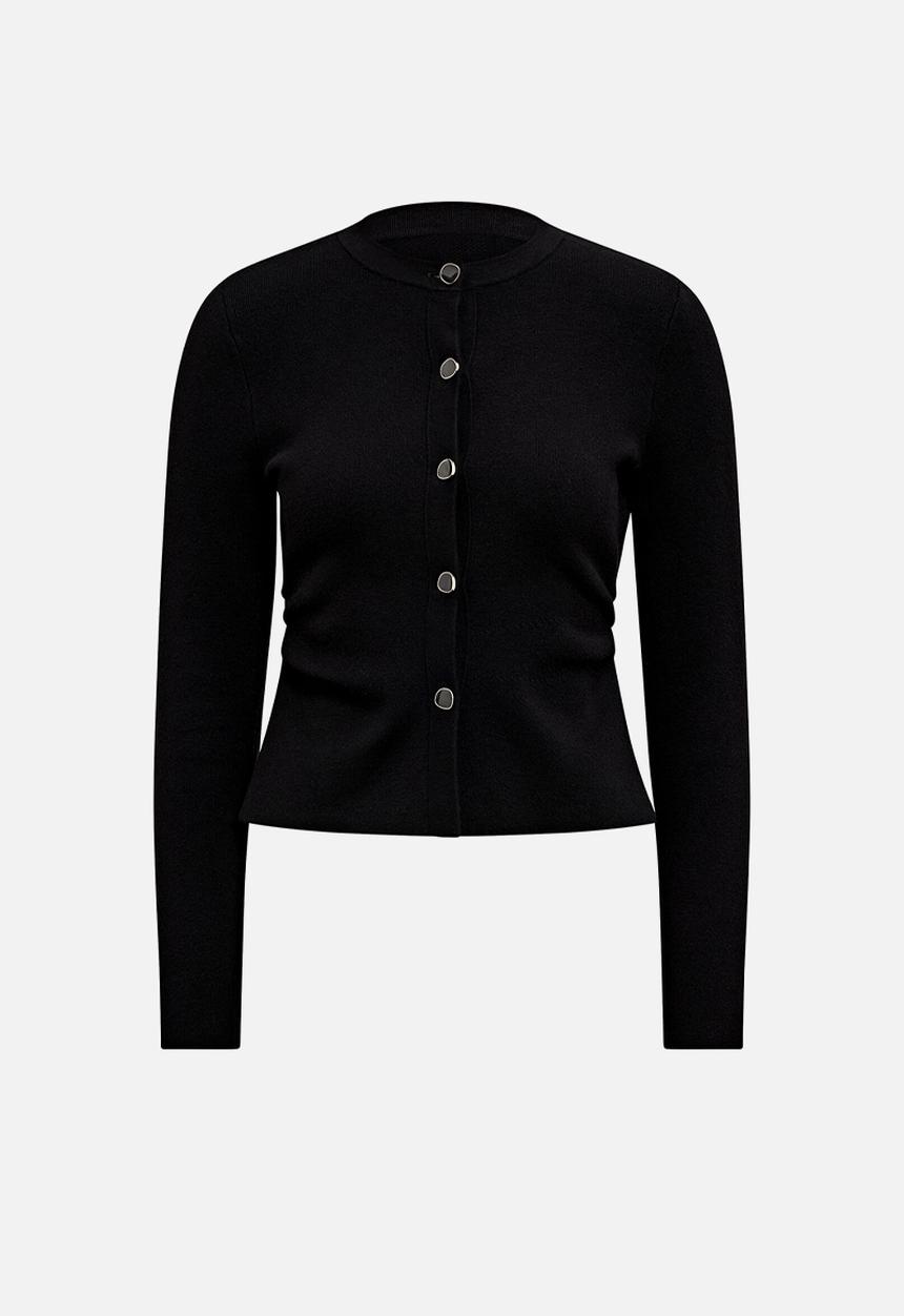 Forever New - Valencia structured knit cardigan in black