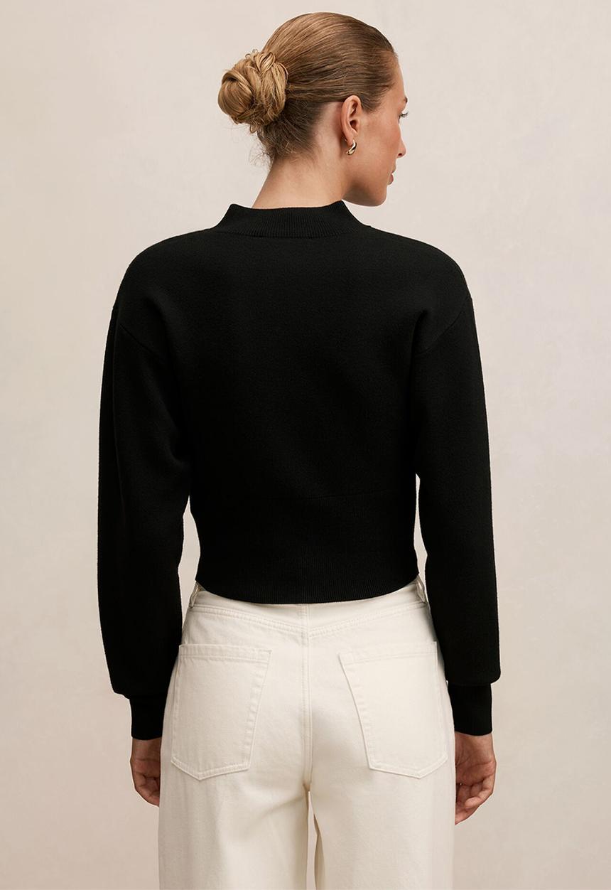 Forever New - Hanna zip knit jacket in black