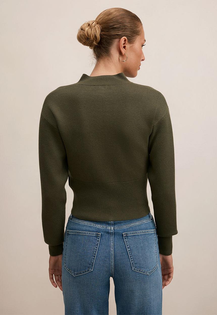 Forever New - Hanna zip knit jacket in olive