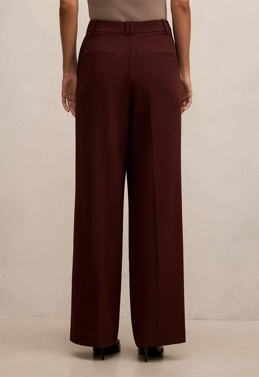 Forever New - Pia wide leg suit pants in aubergine suit