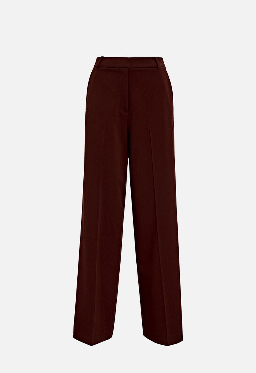 Forever New - Pia wide leg suit pants in aubergine suit