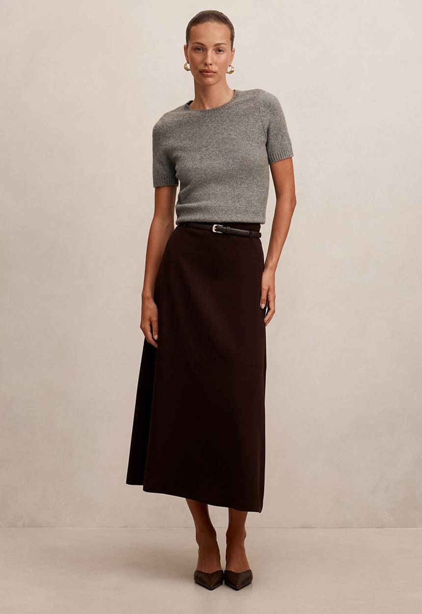 Forever New - Millie belted midi skirt in chocolate