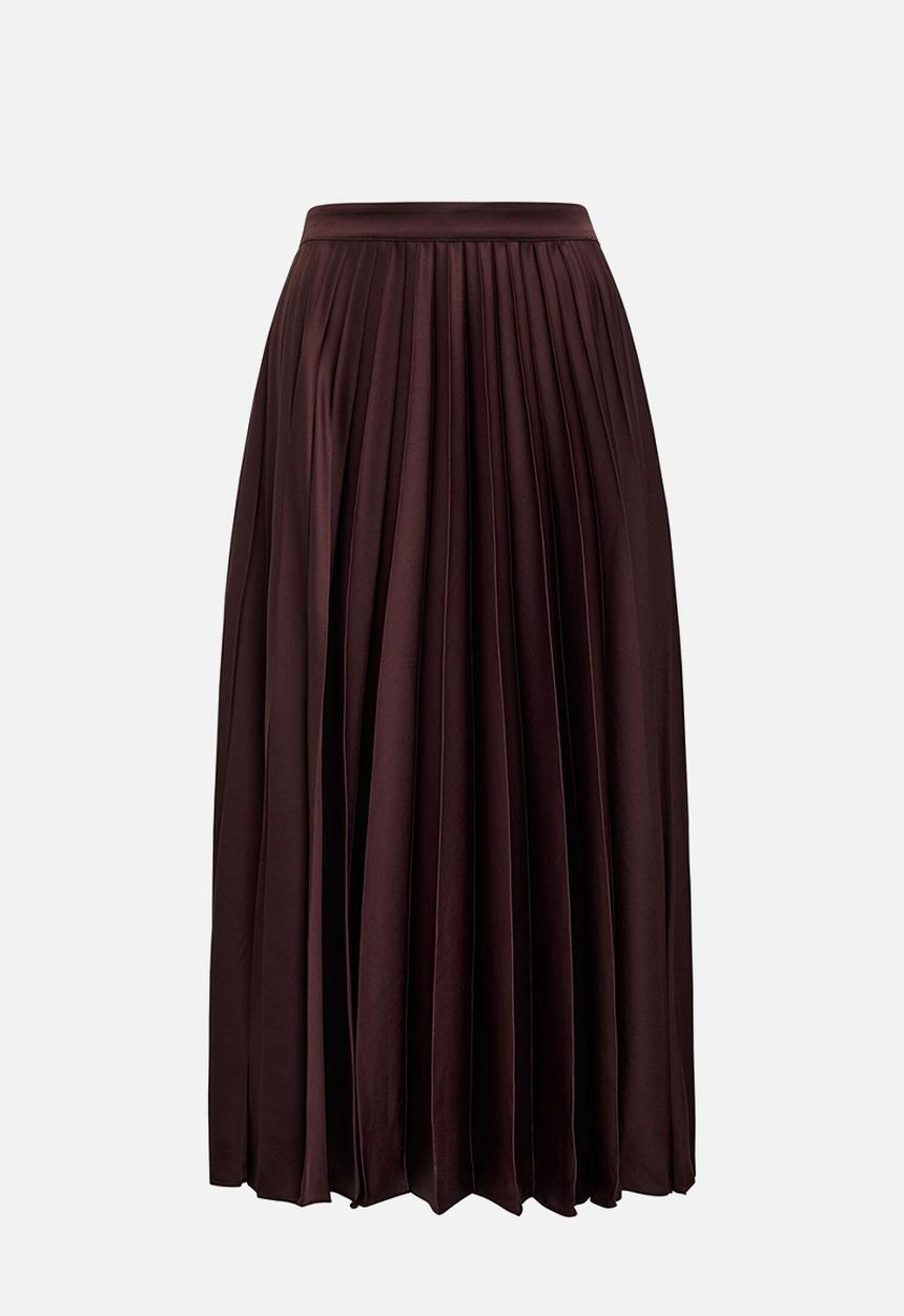 Forever New - Danielle pleated midi skirt in chocolate
