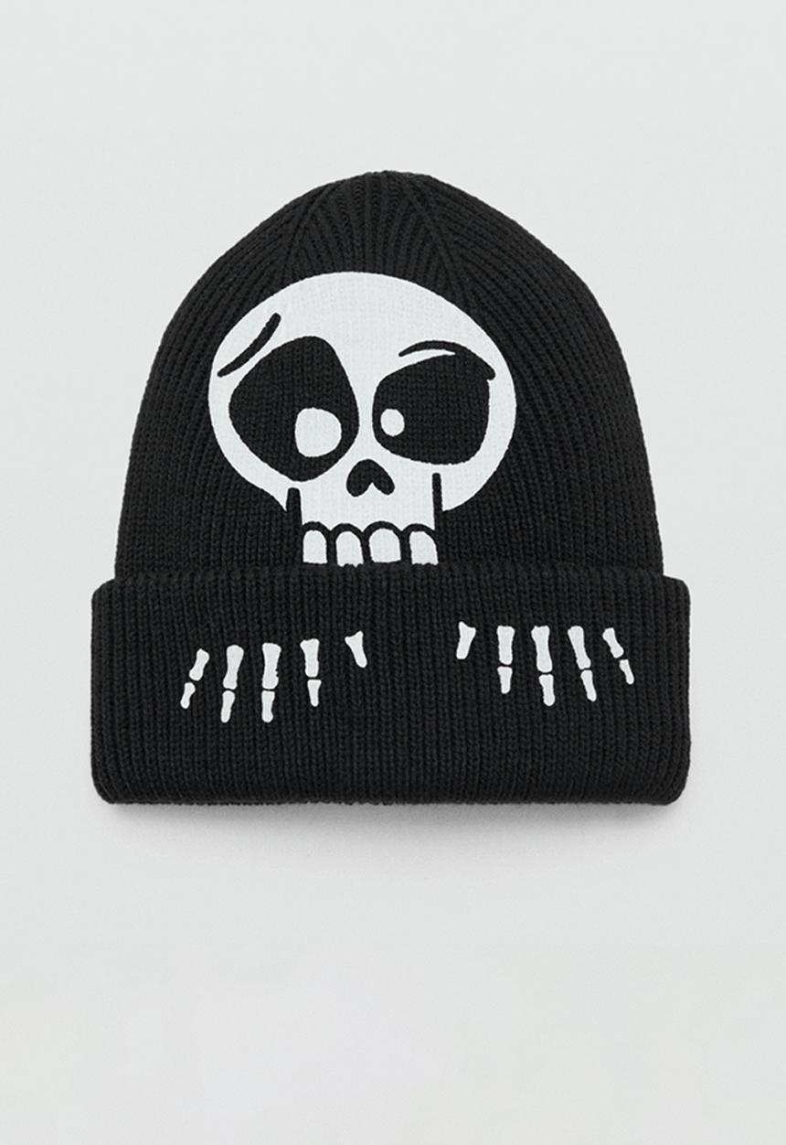 MANGO - Beanie BONE - black
