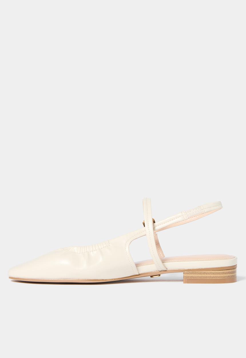 Forever New - Harper scrunch detail mary jane flat pump in nude
