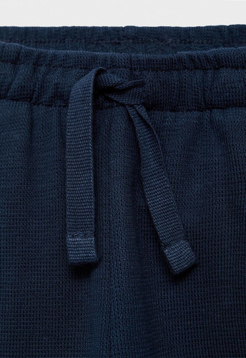 MANGO - Trousers gofre - navy