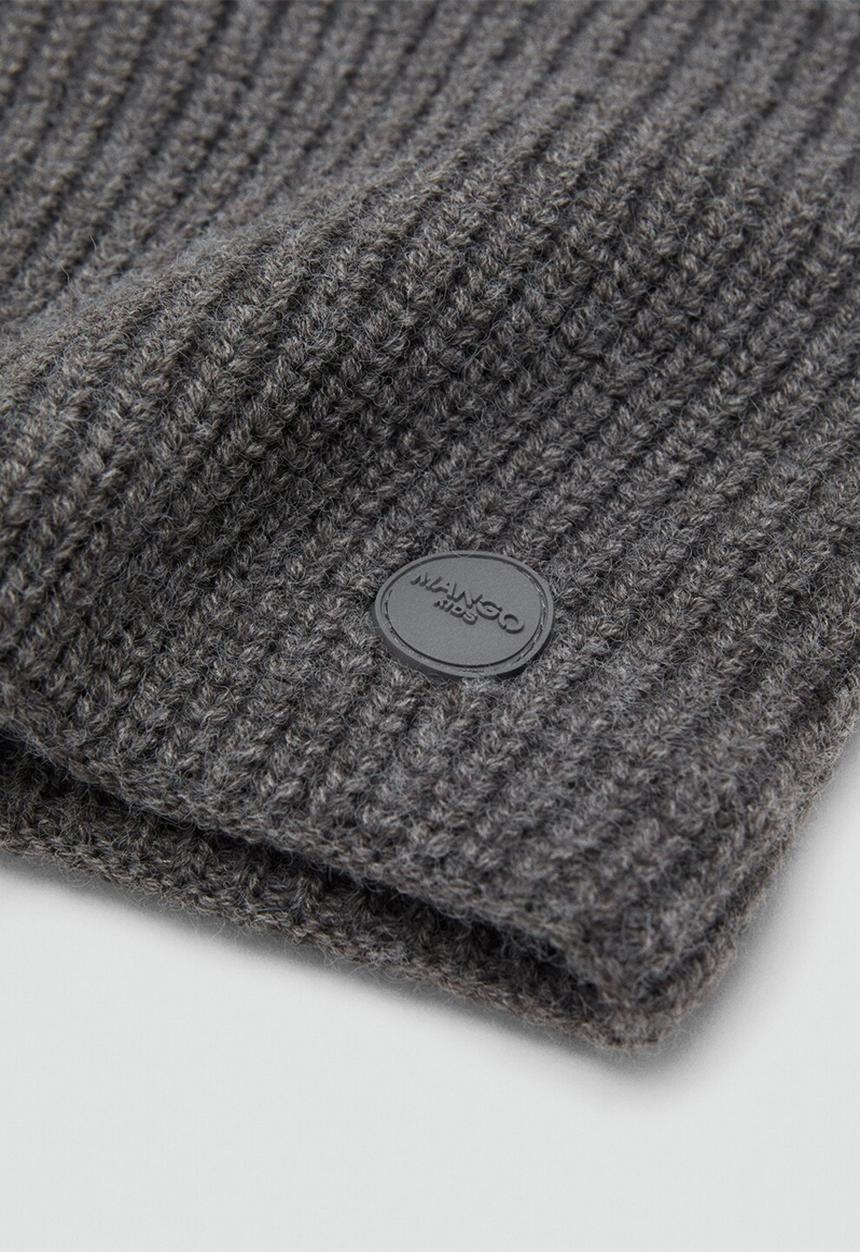MANGO - Knit scarf - Gray