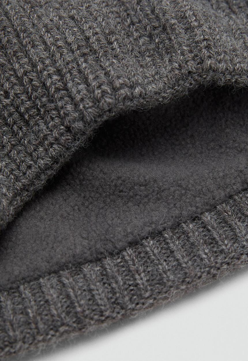 MANGO - Knit scarf - Gray