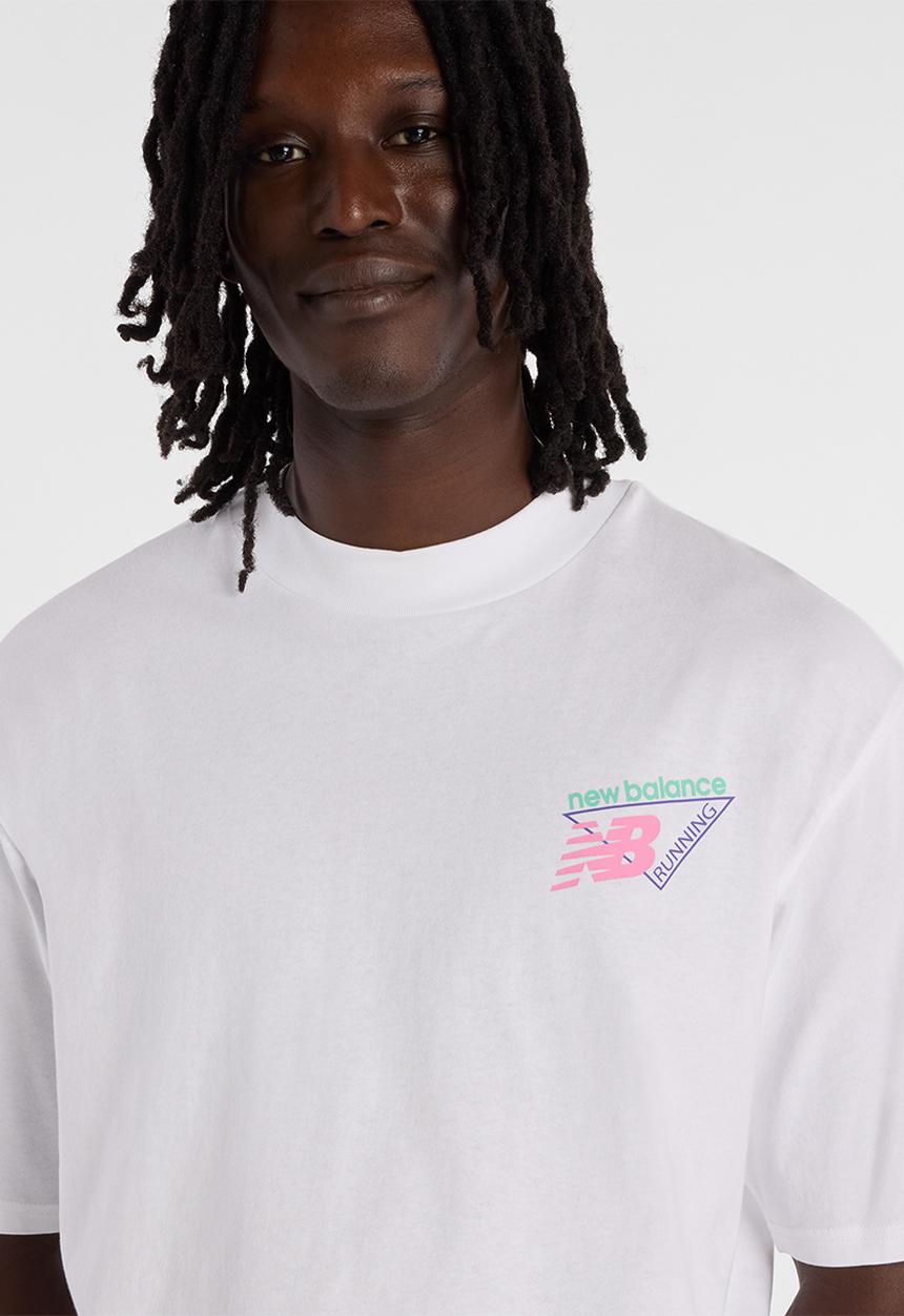 New Balance  - NB Athletics Neon Heat Map Tee - White