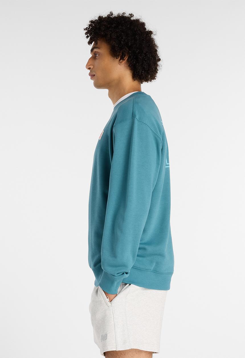 New Balance  - New Balance Woven Label Crew - Blue