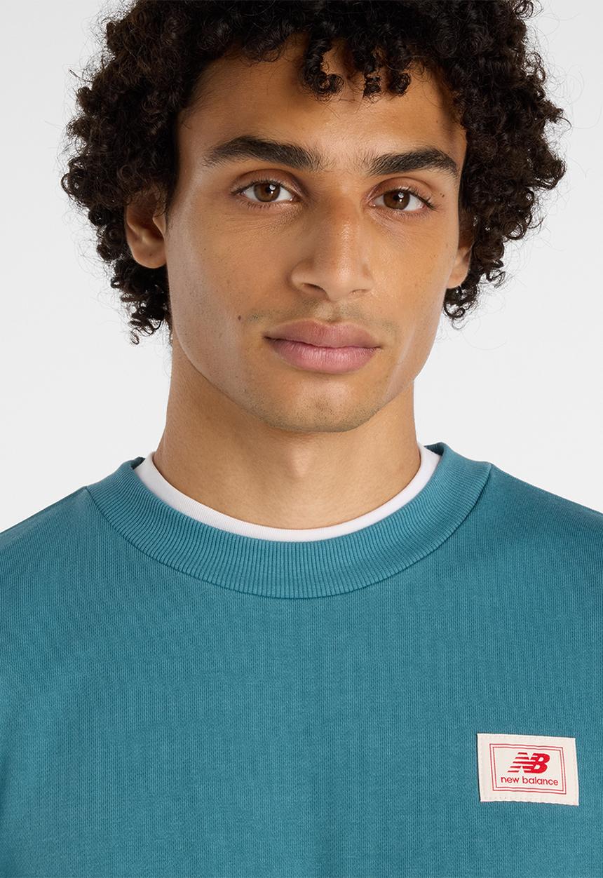 New Balance  - New Balance Woven Label Crew - Blue