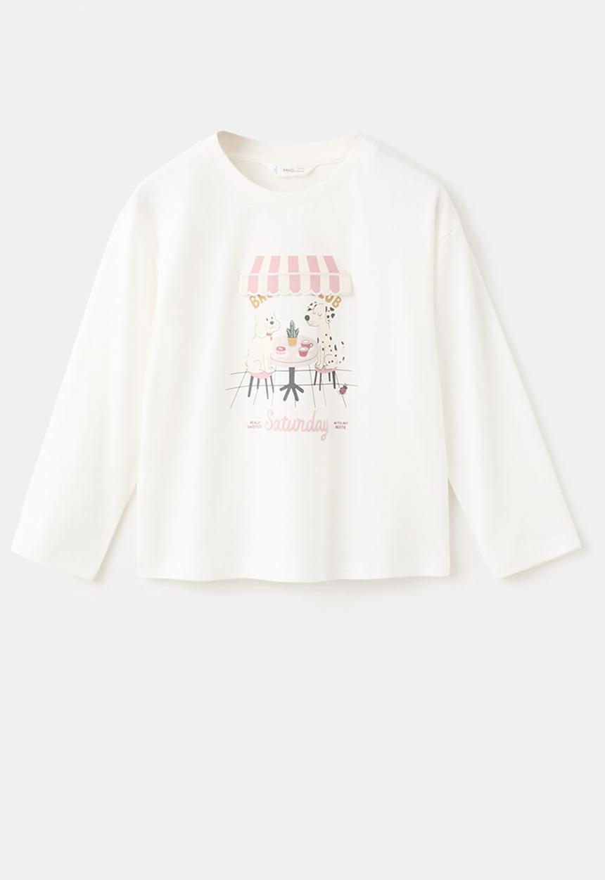 MANGO - Camiseta - Natural