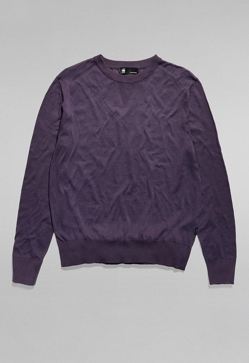 G-STAR - Core r neck knit wmn - carbonne purple