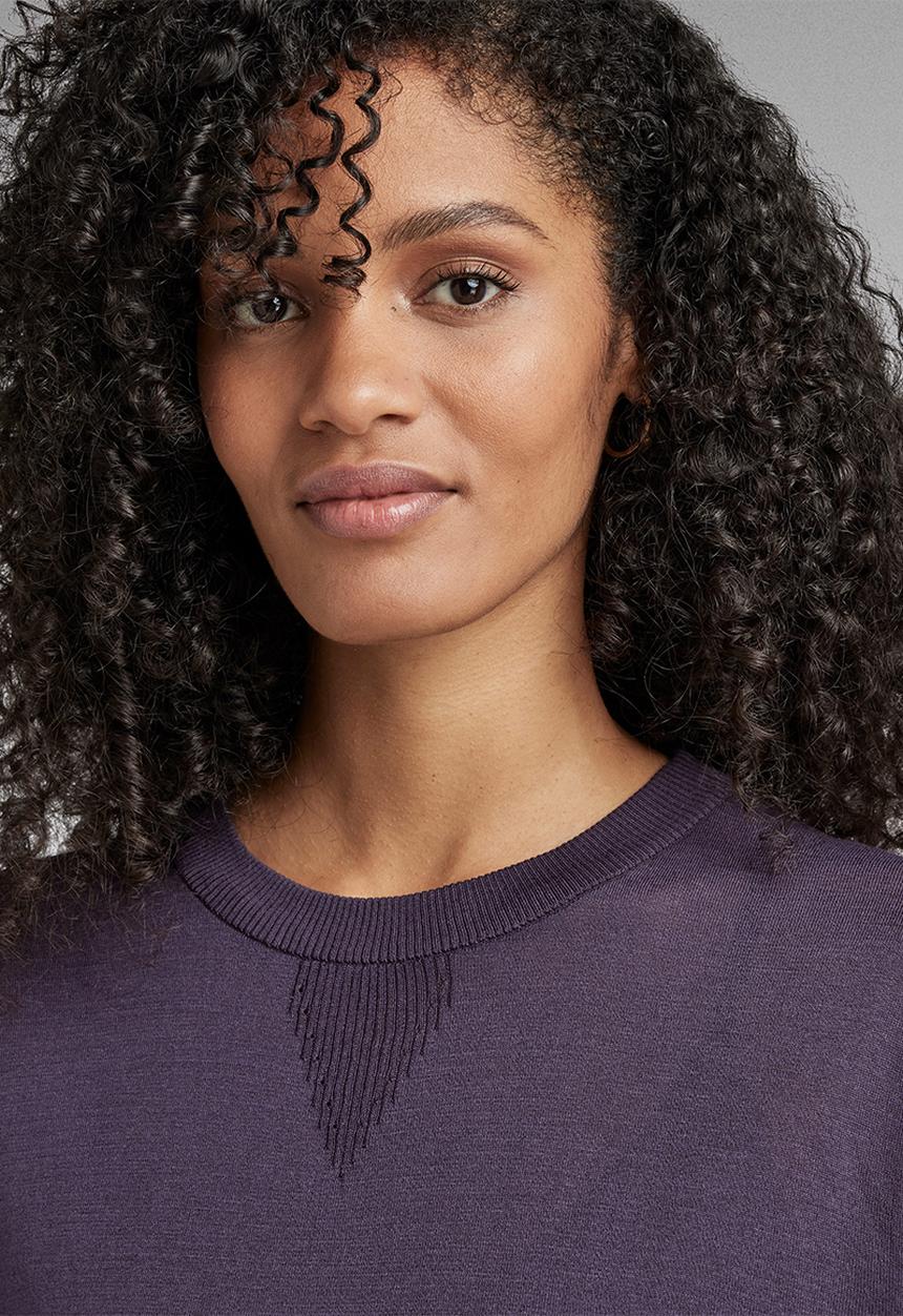 G-STAR - Core r neck knit wmn - carbonne purple