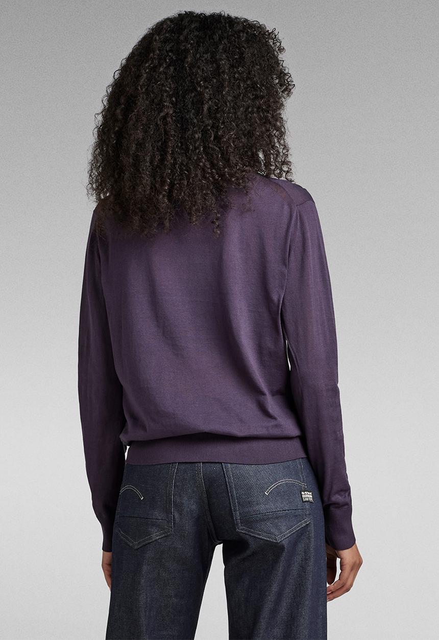 G-STAR - Core r neck knit wmn - carbonne purple