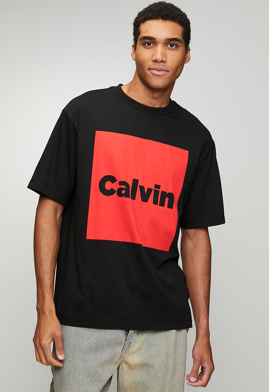 Calvin Klein - Short sleeve 16S Io Calvin Box Graphic Tee - Black