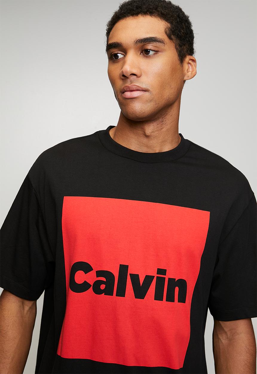 Calvin Klein - Short sleeve 16S Io Calvin Box Graphic Tee - Black