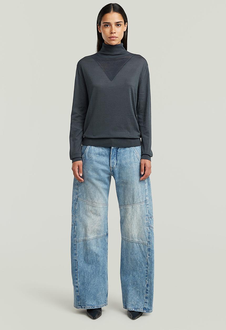 G-STAR - Core roll neck knit wmn - fantem blue