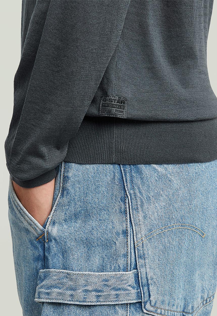 G-STAR - Core roll neck knit wmn - fantem blue