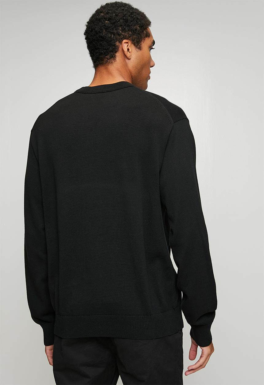 Calvin Klein - Long sleeve Ez Cotton Crewnk Sweater - Black