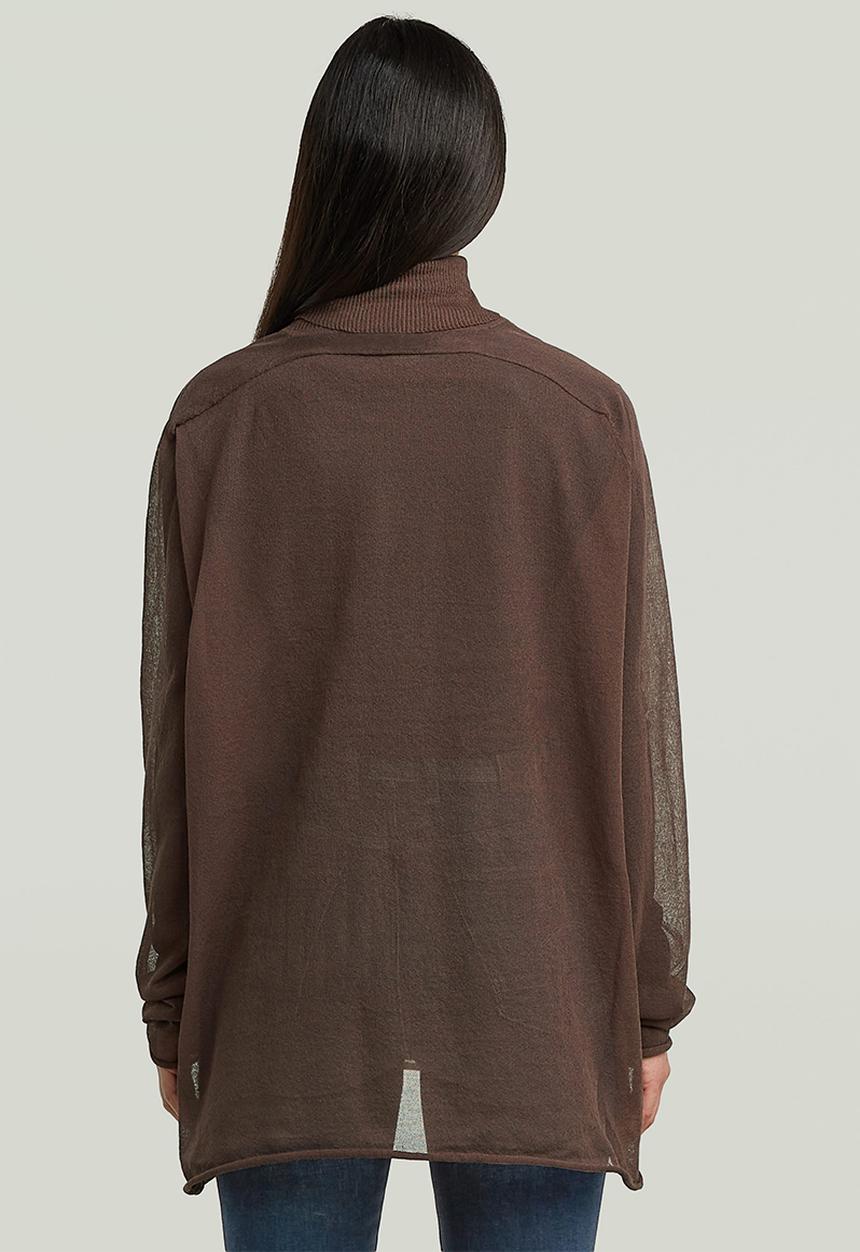 G-STAR - Sheer loose turtle knit wmn - chocolat