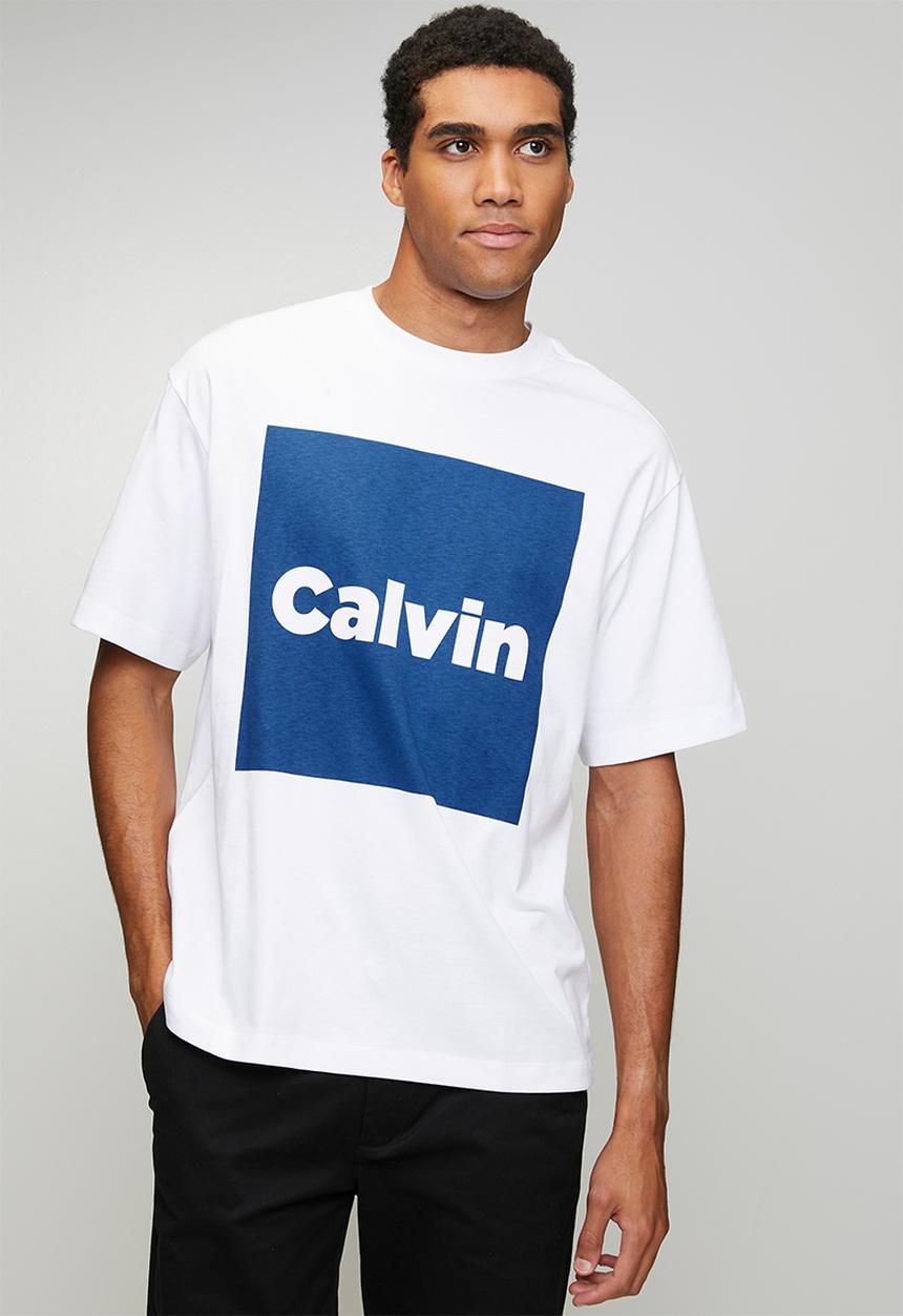 Calvin Klein - Short sleeve 16S Io Calvin Box Graphic Tee - Brilliant White