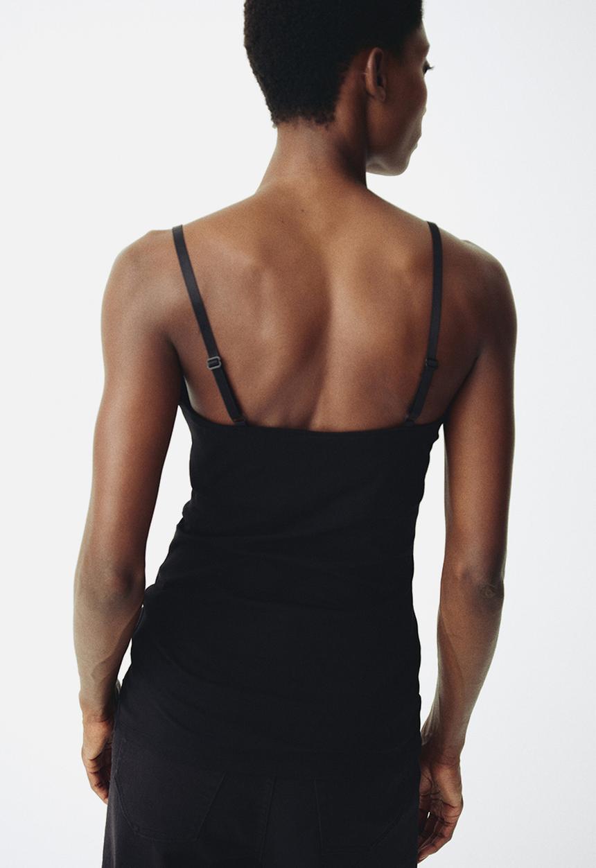 H&M - Mama 3-pack nursing strappy tops - black/white/grey marl