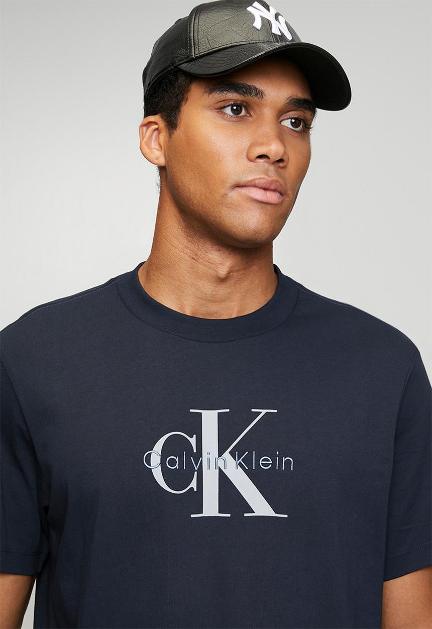 Calvin Klein - Ss Hero Monologo Tee 20S - Dark Sapphire