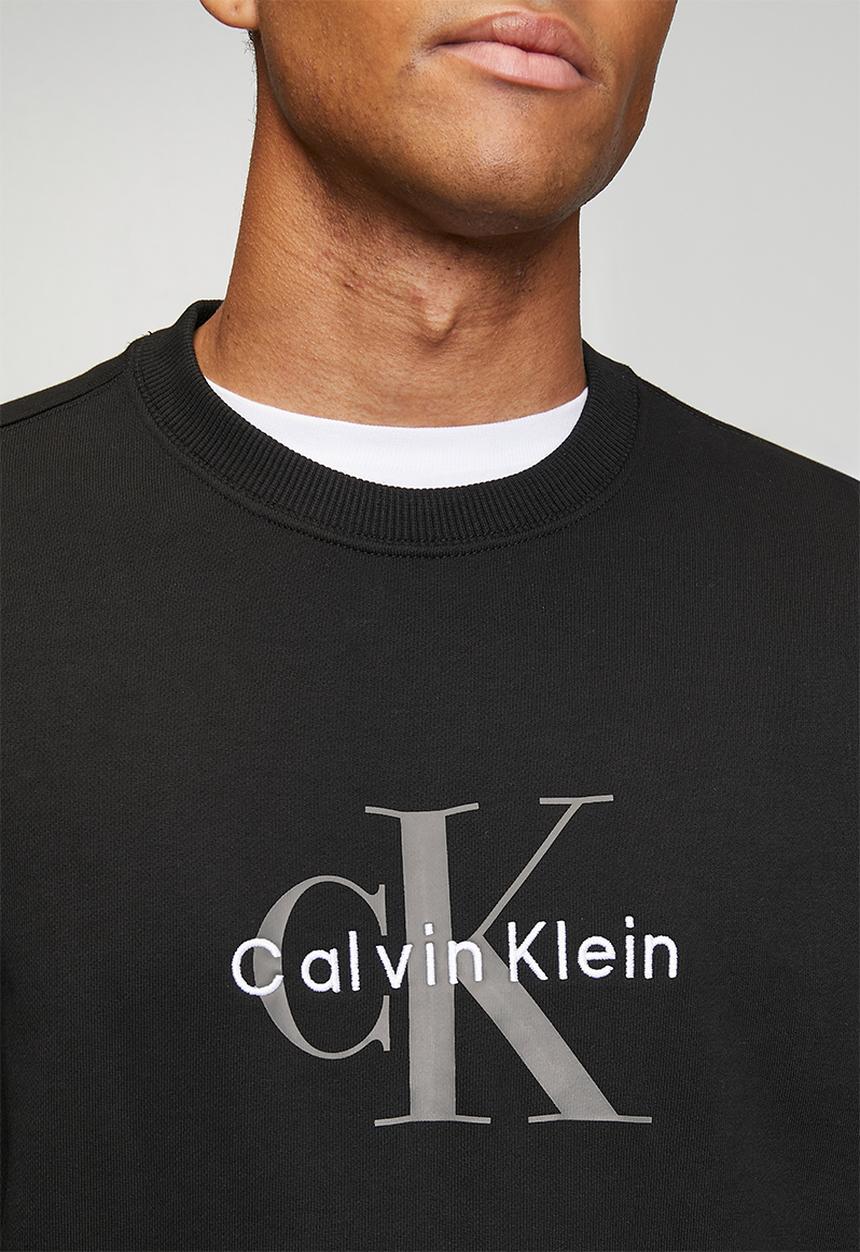 Calvin Klein - Long sleeve  eu 350terry monologo cn sweatshirt - black