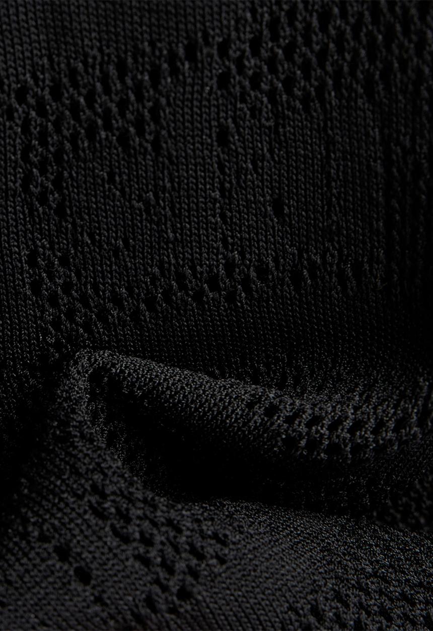 G-STAR - Pointelle text r knit wmn - dk black