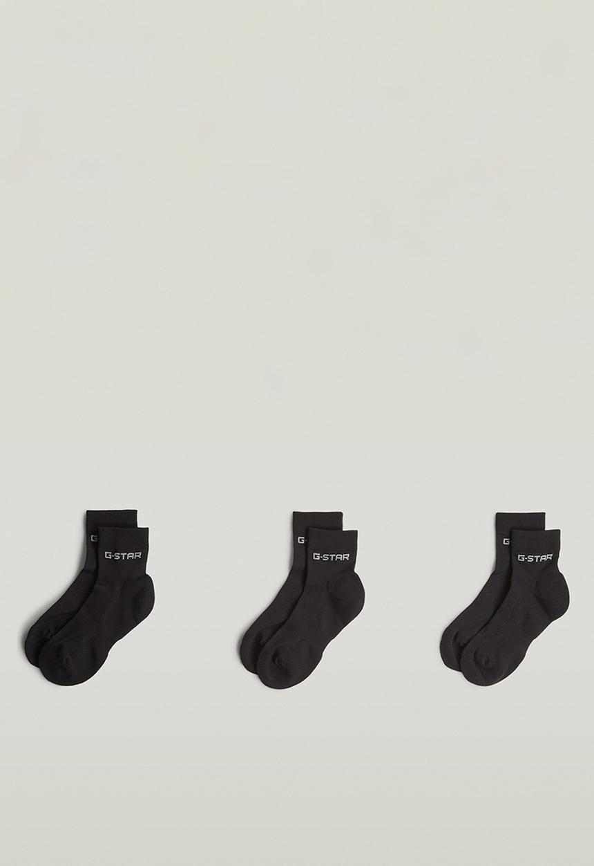 G-STAR - Anklet sock 3-pack - black