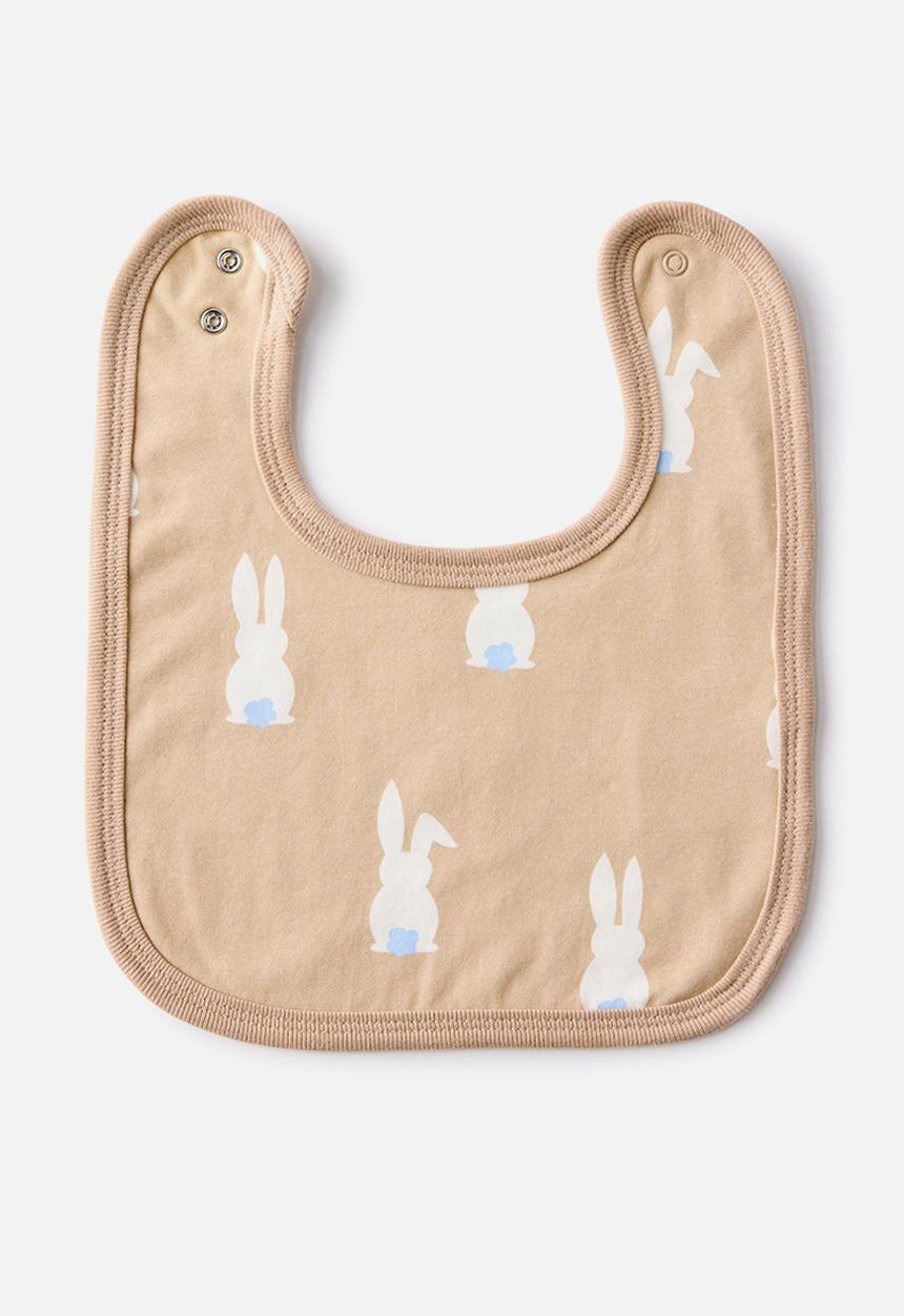 Cotton On - The Baby Bib - Latte Cream/Bunny tails