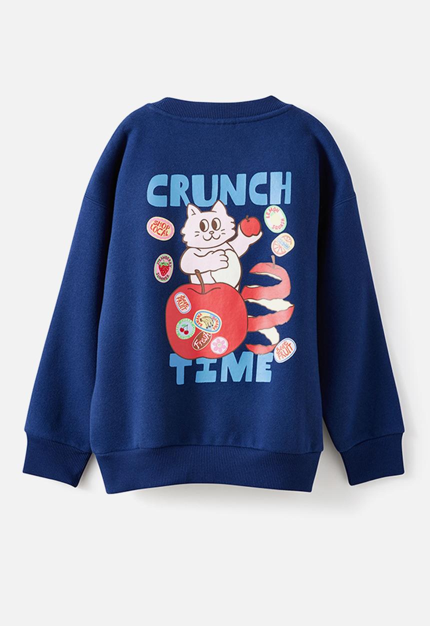 Cotton On - Sammy Oversized Crew - Denim Navy/CrunchTime