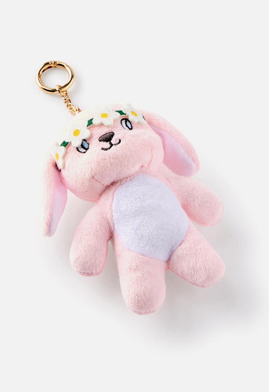 Cotton On - Brooklyn Bag Charm - Tea Party Pink/Bunny