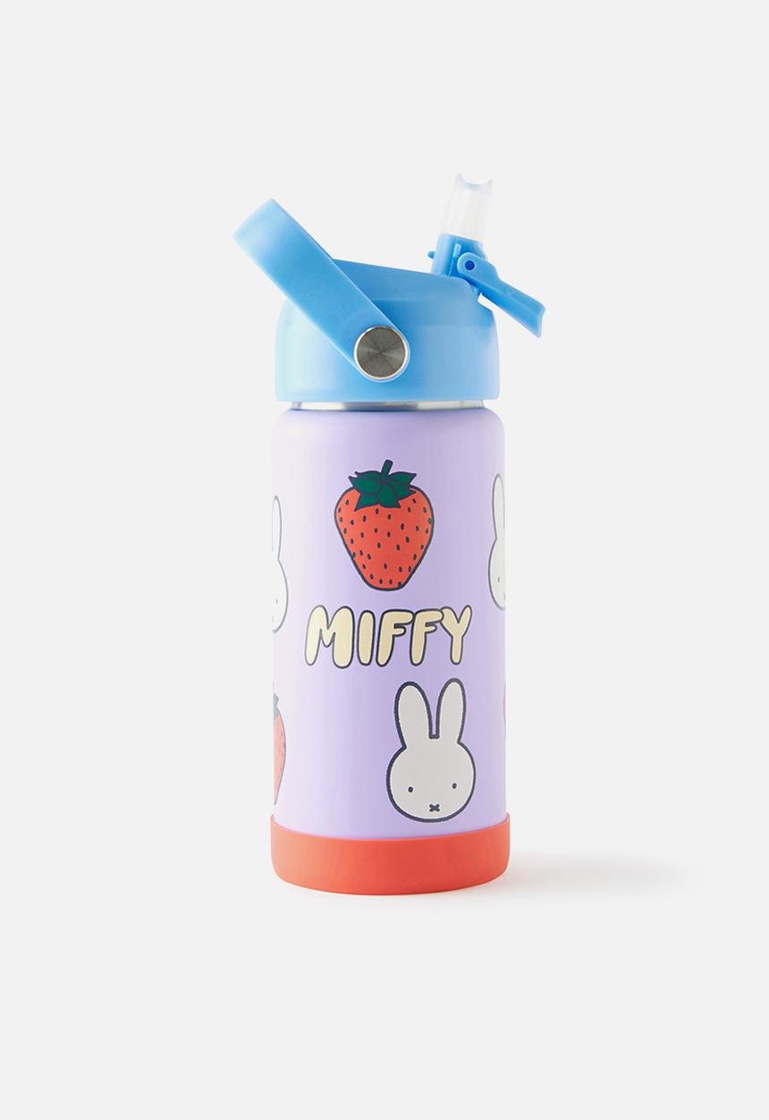 Cotton On - Kids Licensed Flip & Flow Drink Bottle - Lcn Mif Miffy Strawberries/Vintage Lilac